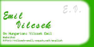 emil vilcsek business card